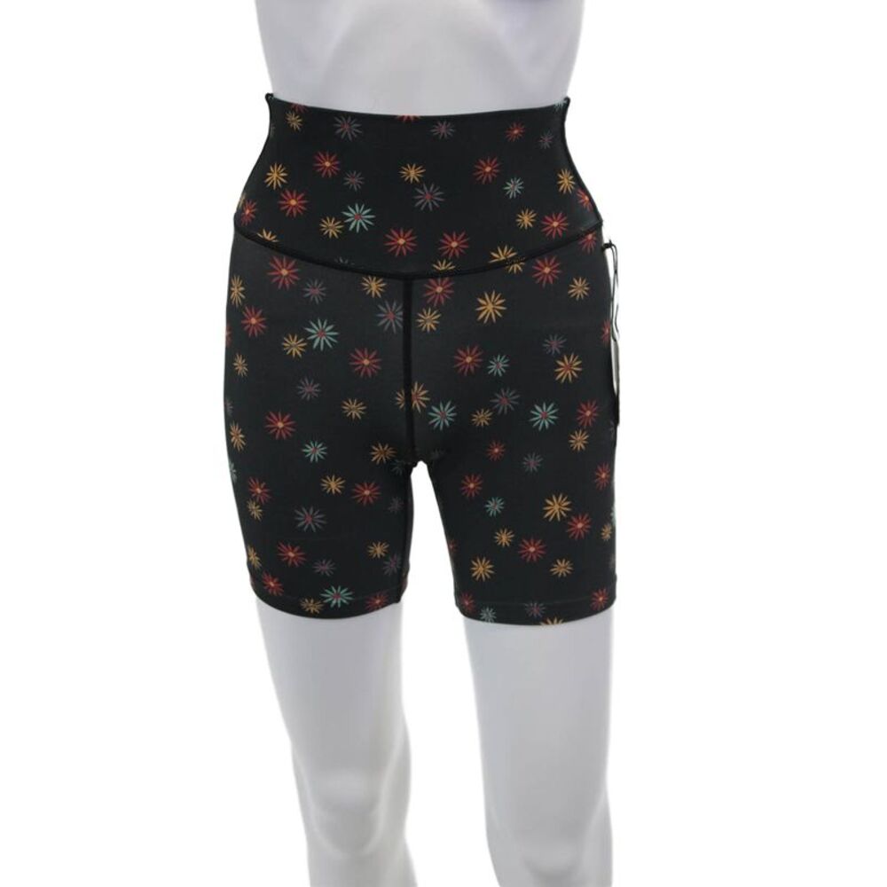 Splits59 Women's High Waist Fitted Biker Shorts Floral Size XS
